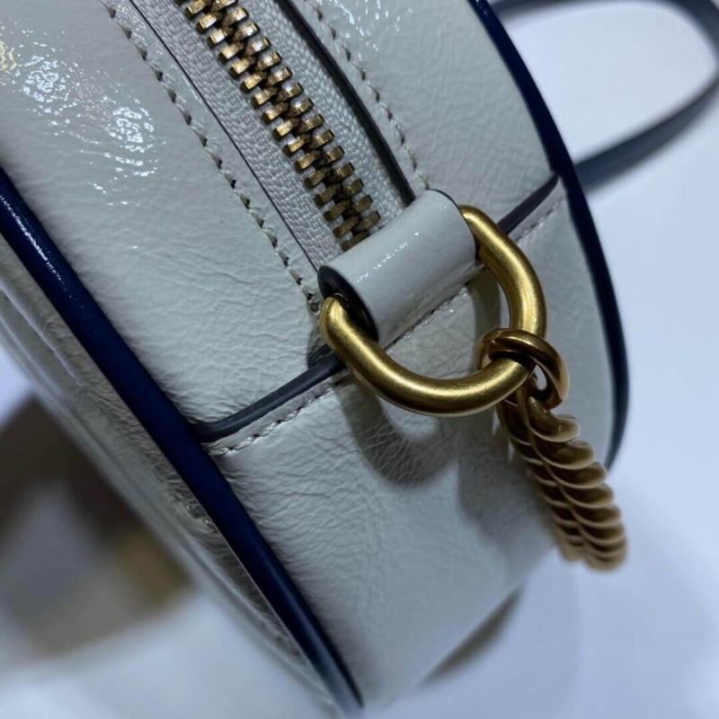 Replica Gucci Gg Marmont Mini Round Shoulder Bag 550154 White - Image 8