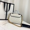 Best Replicas Bags - Gucci GG Marmont Mini Top Handle Bag 583571 White Best Louis Vuitton LV Replica Bags On Sales