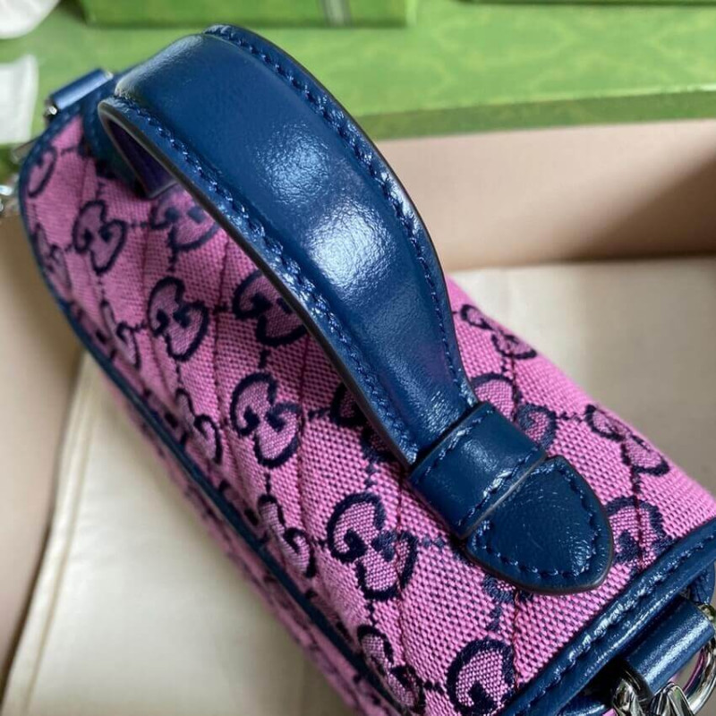 Replica Gucci Gg Marmont Multicolor Mini Top Handle Bag 583571 - Image 5