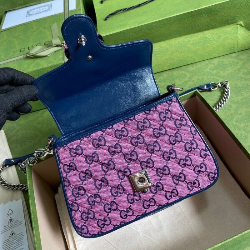 Replica Gucci Gg Marmont Multicolor Mini Top Handle Bag 583571 - Image 7