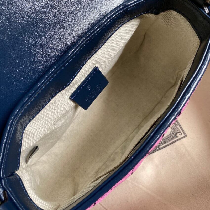 Replica Gucci Gg Marmont Multicolor Mini Top Handle Bag 583571 - Image 9