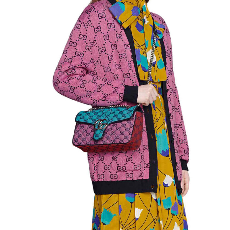 Replica Gucci Gg Marmont Multicolour Small Shoulder Bag 443497 - Image 3