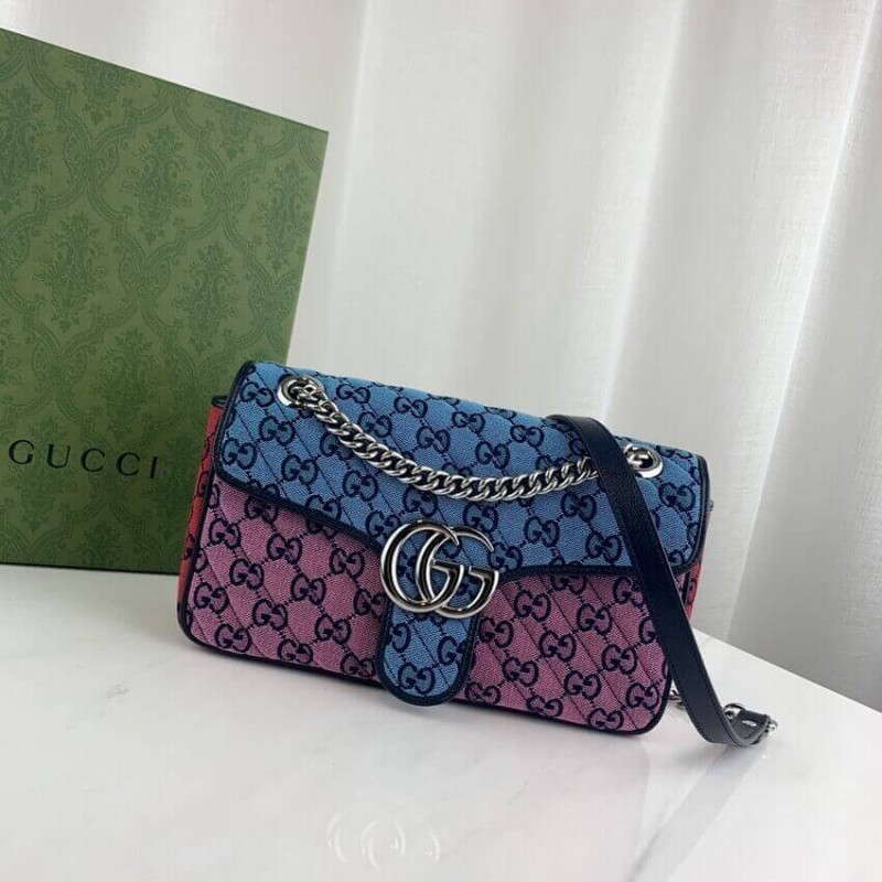 Replica Gucci Gg Marmont Multicolour Small Shoulder Bag 443497 - Image 4