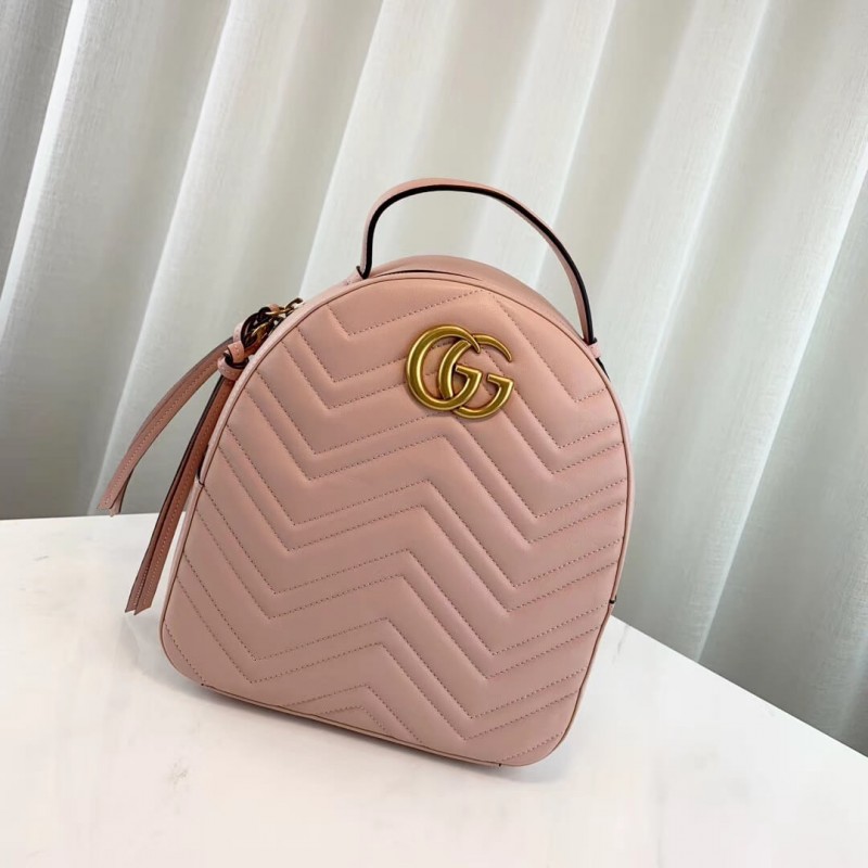 Replica Gucci Gg Marmont Quilted Leather Backpack 476671 - Image 2