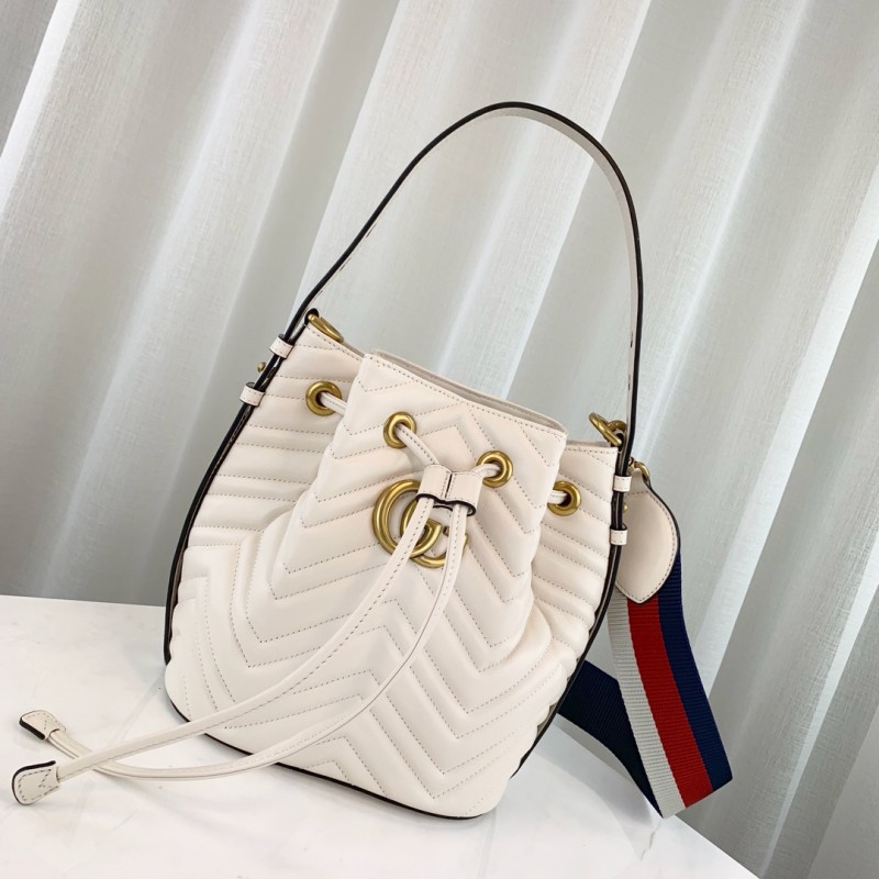 Replica Gucci Gg Marmont Quilted Leather Bucket Bag 476674 - Image 2