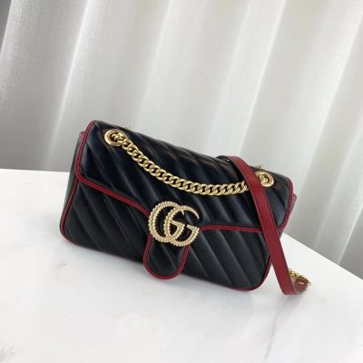 Alternative view of Replica Gucci Gg Marmont Small Shoulder Bag 443497 Black