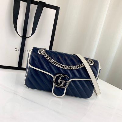 Alternative view of Replica Gucci Gg Marmont Small Shoulder Bag 443497 Blue