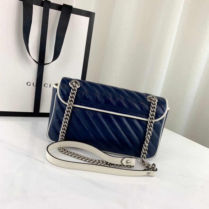 Replica Gucci Gg Marmont Small Shoulder Bag 443497 Blue - Image 3