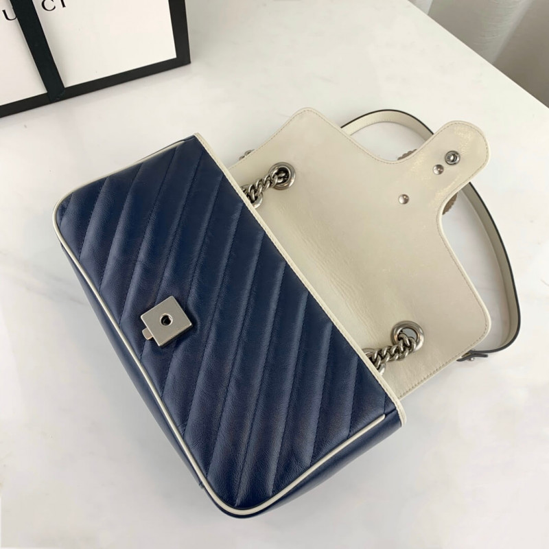 Replica Gucci Gg Marmont Small Shoulder Bag 443497 Blue - Image 5