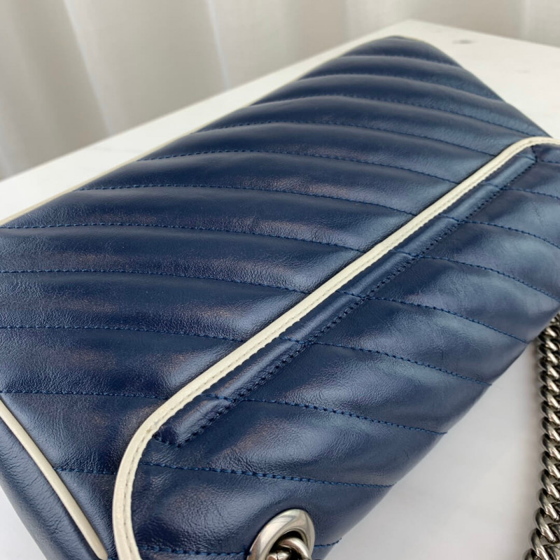 Replica Gucci Gg Marmont Small Shoulder Bag 443497 Blue - Image 8