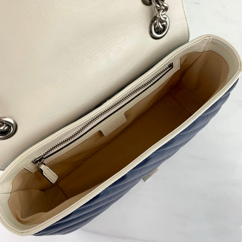 Replica Gucci Gg Marmont Small Shoulder Bag 443497 Blue - Image 9