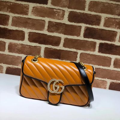 Alternative view of Replica Gucci Gg Marmont Small Shoulder Bag 443497 Cognac