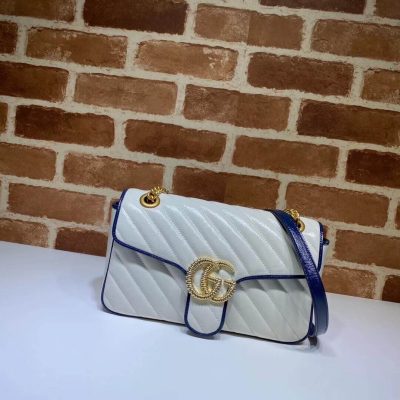 Alternative view of Replica Gucci Gg Marmont Small Shoulder Bag 443497 White
