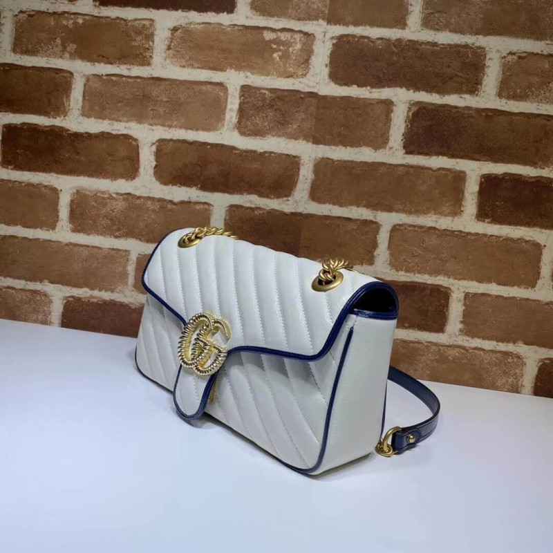 Replica Gucci Gg Marmont Small Shoulder Bag 443497 White - Image 3