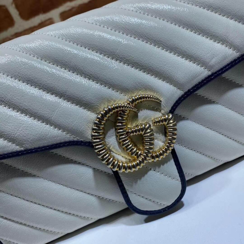 Replica Gucci Gg Marmont Small Shoulder Bag 443497 White - Image 6