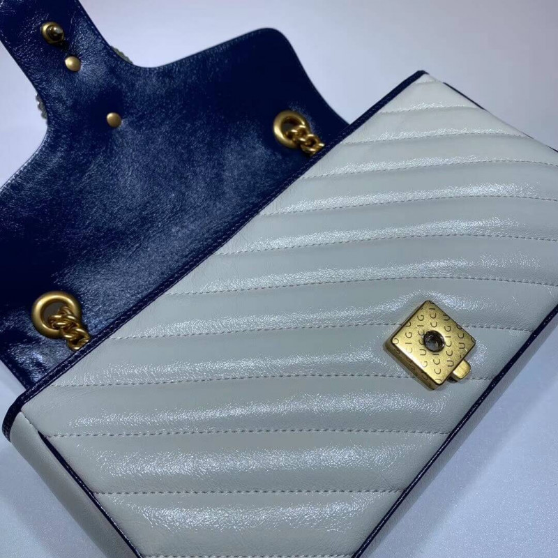 Replica Gucci Gg Marmont Small Shoulder Bag 443497 White - Image 7