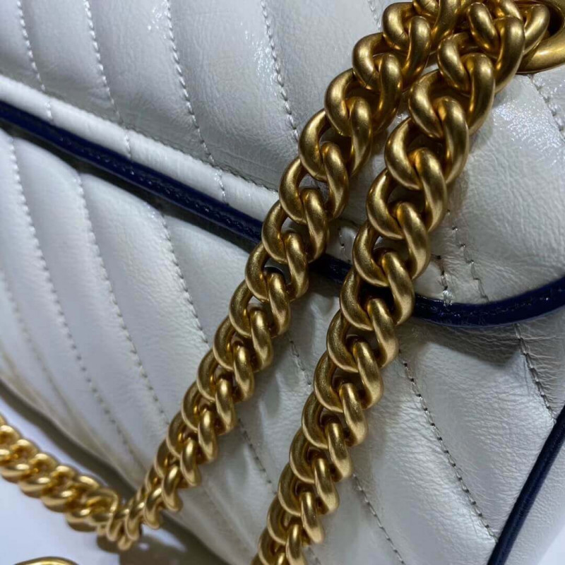 Replica Gucci Gg Marmont Small Shoulder Bag 443497 White - Image 8