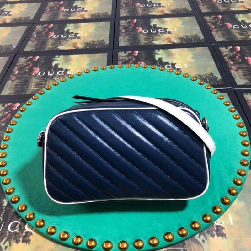 Replica Gucci Gg Marmont Small Shoulder Bag 447632 Blue - Image 4