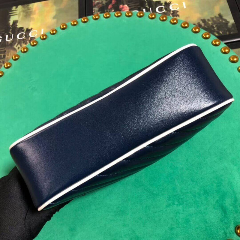 Replica Gucci Gg Marmont Small Shoulder Bag 447632 Blue - Image 7