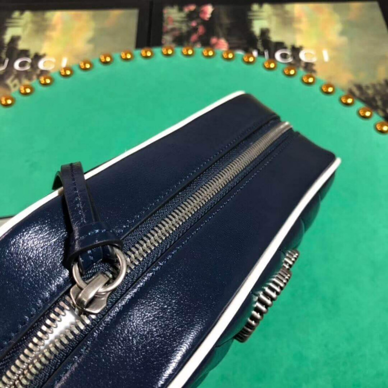 Replica Gucci Gg Marmont Small Shoulder Bag 447632 Blue - Image 10