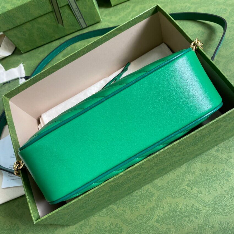 Replica Gucci Gg Marmont Small Shoulder Bag 447632 Green And Emerald Leather - Image 5