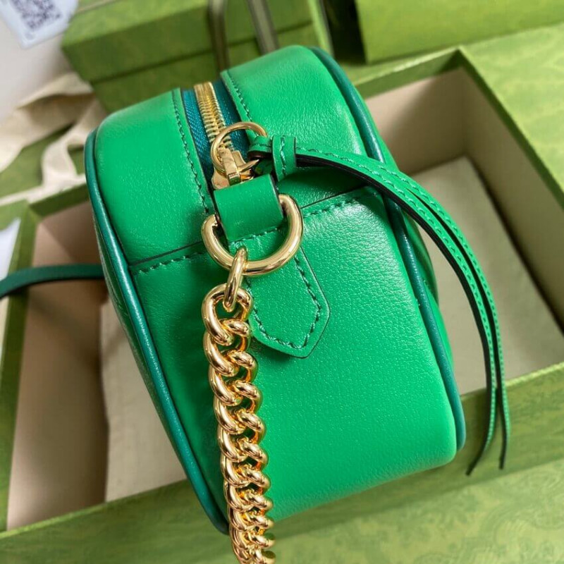 Replica Gucci Gg Marmont Small Shoulder Bag 447632 Green And Emerald Leather - Image 8