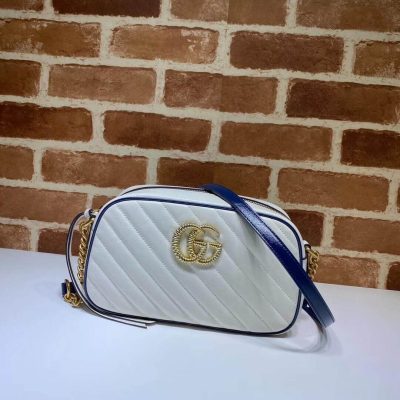 Alternative view of Replica Gucci Gg Marmont Small Shoulder Bag 447632 White