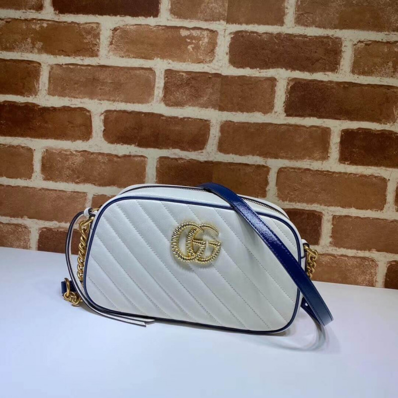Replica Gucci Gg Marmont Small Shoulder Bag 447632 White - Image 2