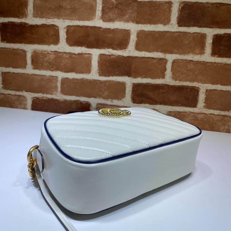 Replica Gucci Gg Marmont Small Shoulder Bag 447632 White - Image 5