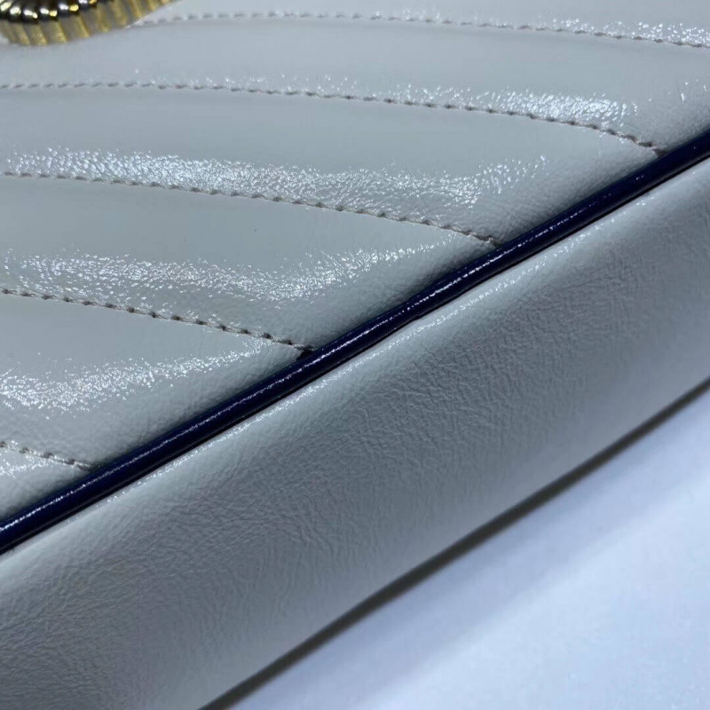 Replica Gucci Gg Marmont Small Shoulder Bag 447632 White - Image 7