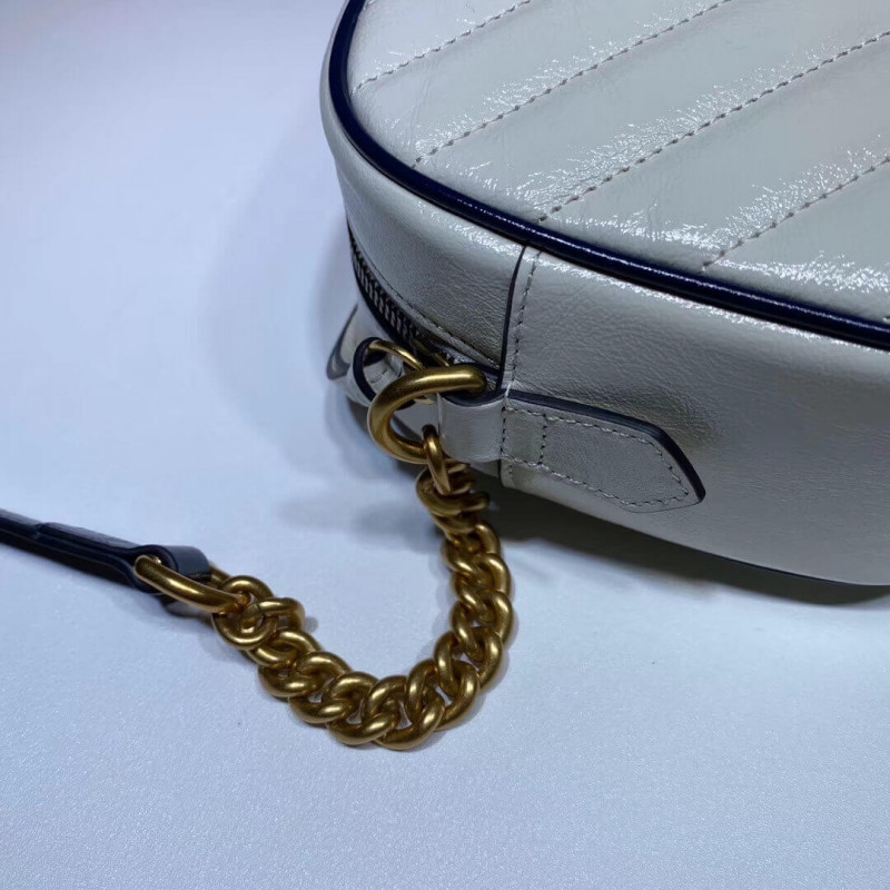 Replica Gucci Gg Marmont Small Shoulder Bag 447632 White - Image 9