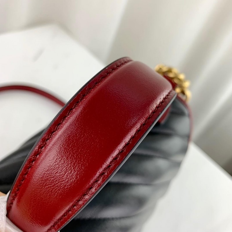 Replica Gucci Gg Marmont Small Top Handle Bag 498110 Black - Image 8