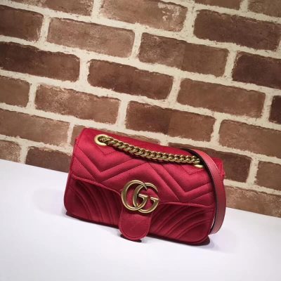 Alternative view of Replica Gucci Gg Marmont Velvet Shoulder Bag 446744