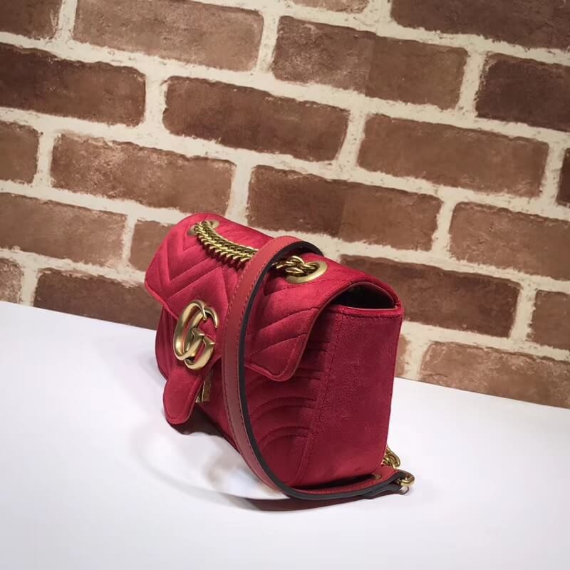 Replica Gucci Gg Marmont Velvet Shoulder Bag 446744 - Image 3