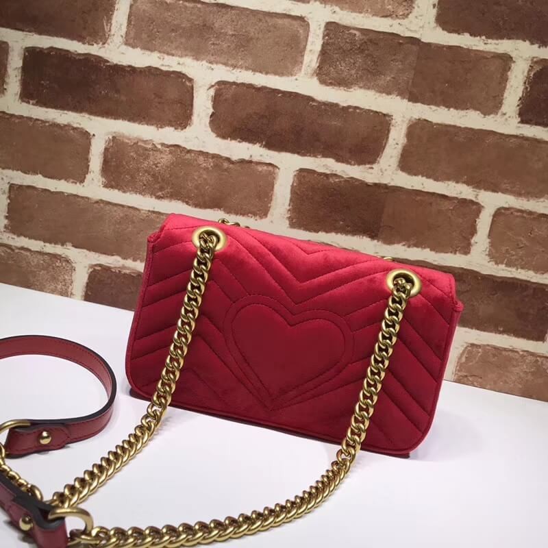 Replica Gucci Gg Marmont Velvet Shoulder Bag 446744 - Image 4