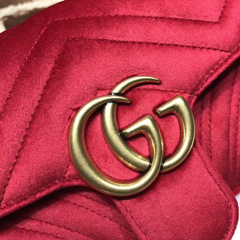 Replica Gucci Gg Marmont Velvet Shoulder Bag 446744 - Image 5