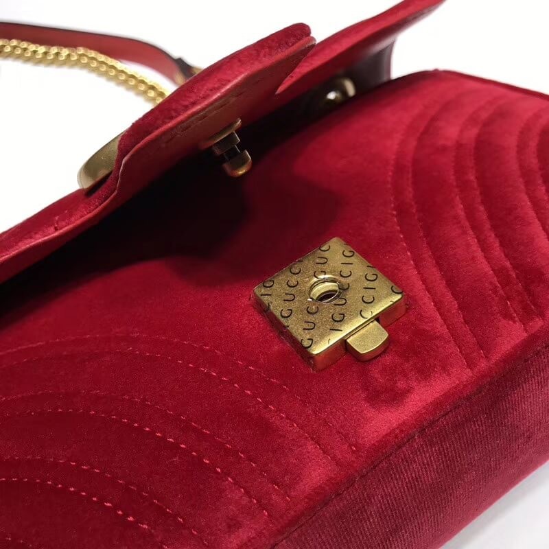 Replica Gucci Gg Marmont Velvet Shoulder Bag 446744 - Image 6