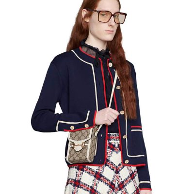 Alternative view of Replica Gucci Gg Supreme Horsebit 1955 Mini Bag 625615