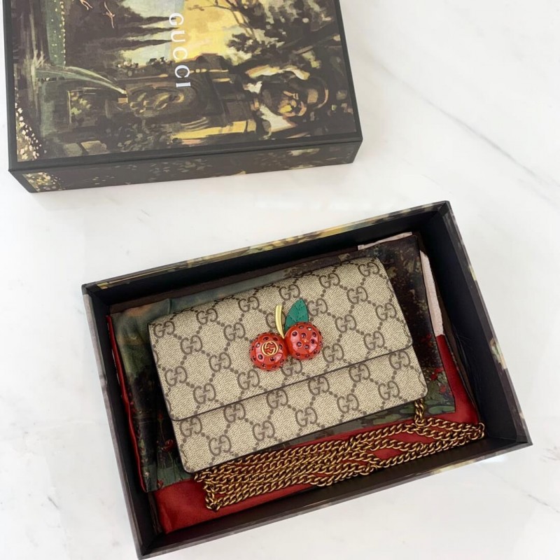 Replica Gucci Gg Supreme Mini Bag With Cherries Pm 481291 - Image 9