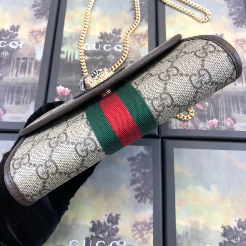 Replica Gucci Gg Supreme Rajah Mini Bag 573797 Coffee - Image 4