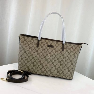Alternative view of Replica Gucci Gg Supreme Zip Medium Tote Bag 353437