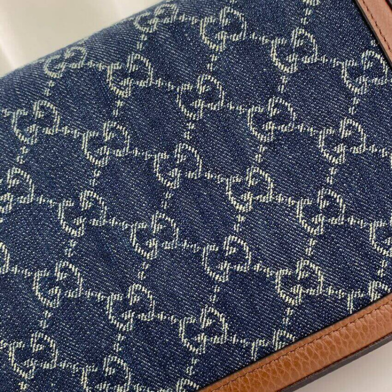 Replica Gucci Horsebit 1955 Denim Mini Bag 658574 - Image 8