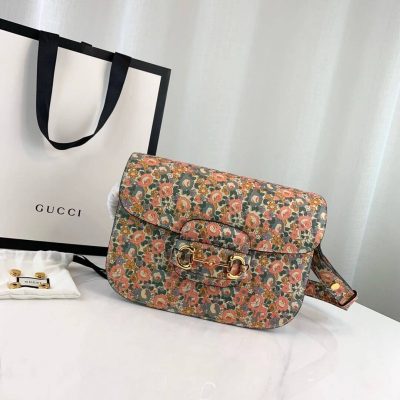 Alternative view of Replica Gucci Horsebit 1955 Liberty London Bag 602204