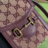 Best Replicas Bags - Gucci Horsebit 1955 Mini Bag 625615 in Burgundy GG Canvas Top Quality Louis Vuitton LV Replica Bags On Sales