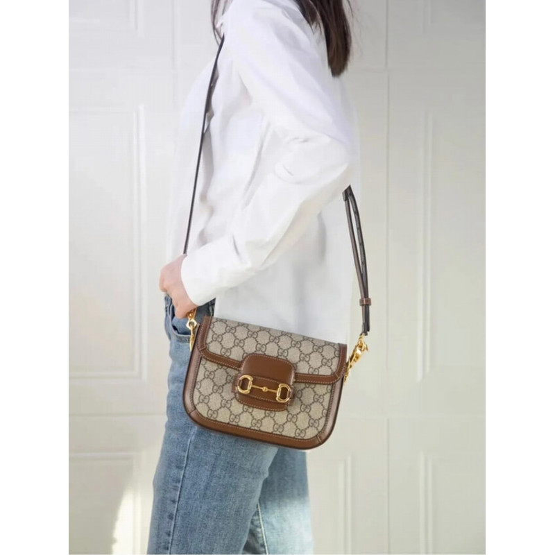 Replica Gucci Horsebit 1955 Mini Bag In Gg Supreme 658574 - Image 5