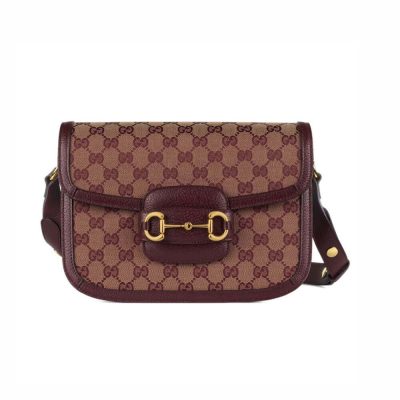 Replica Gucci Horsebit 1955 Small Bag 602204 In Burgundy Gg Canvas