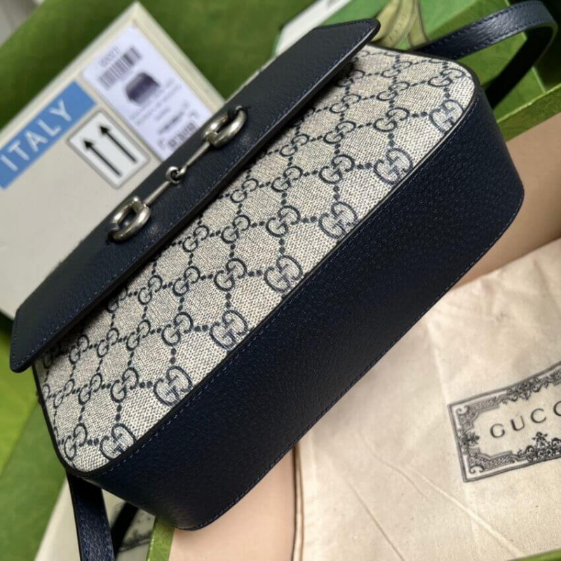 Replica Gucci Horsebit 1955 Small Bag In Blue 645454 - Image 4