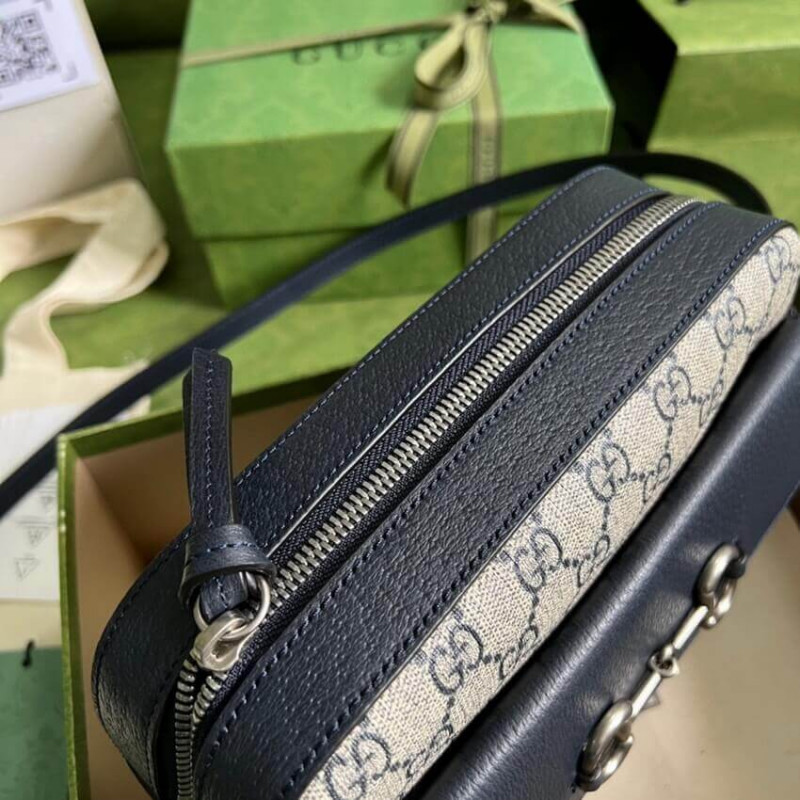 Replica Gucci Horsebit 1955 Small Bag In Blue 645454 - Image 7