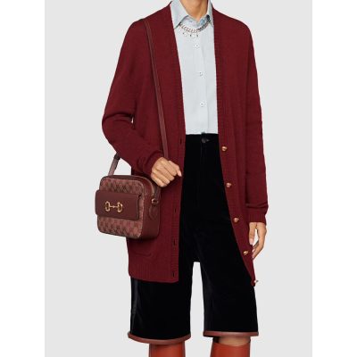 Alternative view of Replica Gucci Horsebit 1955 Small Bag In Burgundy 645454