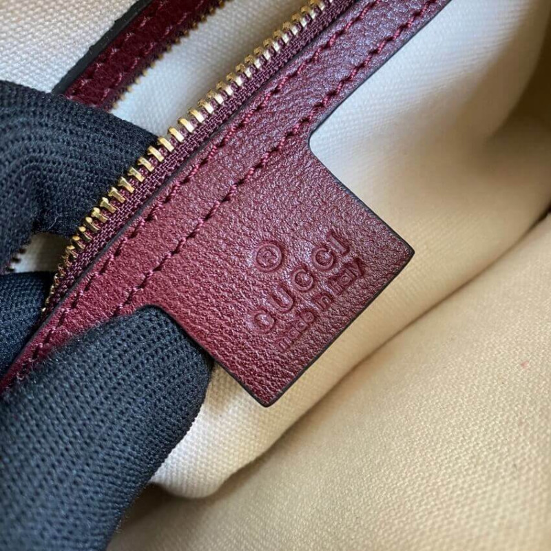 Replica Gucci Horsebit 1955 Small Bag In Burgundy 645454 - Image 11